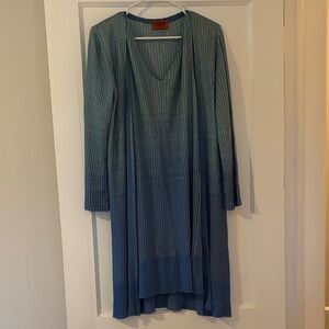 Missoni Blue Gradient Dress and Sweater Set